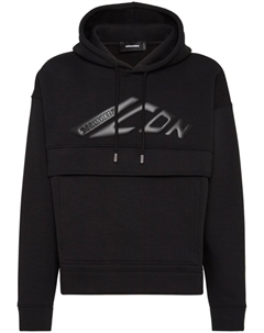 Худи с аппликацией Icon, черный Dsquared2