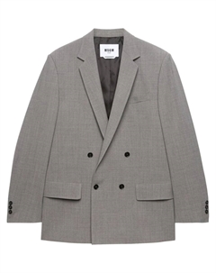 Двубортный пиджак, серый Msgm