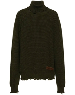 Шерстяной джемпер с высоким воротником, зеленый Dsquared2