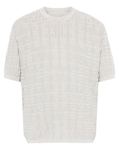 Жаккардовый свитер с логотипом 4G, серый Givenchy