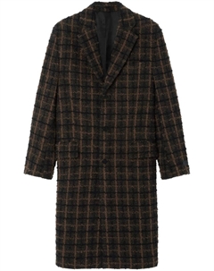 Однобортное твидовое пальто, коричневый Versace