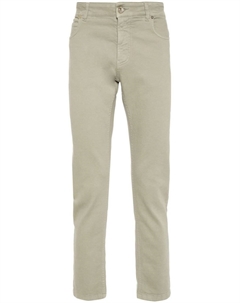 Узкие джинсы с пятью карманами, зеленый Eleventy