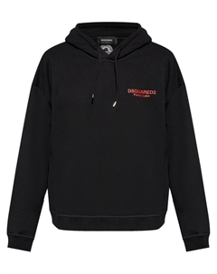 Худи с кулиской и логотипом, черный Dsquared2