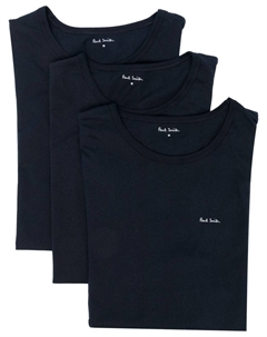 Комплект из трех футболок с логотипом, синий Paul smith