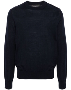 Свитер с вышитым логотипом, синий Dsquared2