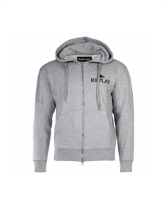 Толстовка на молнии с косыми карманами, серый Replay