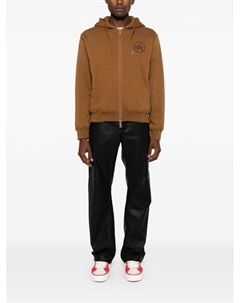 Толстовка с капюшоном на молнии с логотипом, коричневый Dsquared2