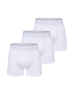 Боксеры из органического хлопка, 3 пары, белый Marc o'polo