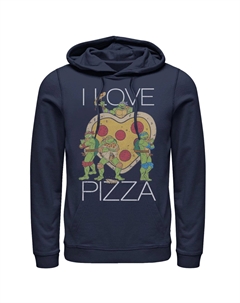 Мужской пуловер с капюшоном Черепашки Ниндзя Пицца Сердце Licensed character