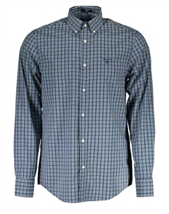 Зеленая хлопковая мужская рубашка Gant