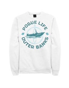 Мужской свитшот с портретом Outer Banks Pogue Life синего оттенка Licensed character