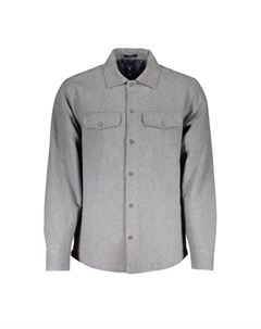 Серая хлопковая мужская рубашка Gant