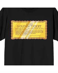 Мужская футболка Willy Wonka Golden Ticket Licensed character