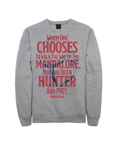 Мужской свитшот «Звездные войны: Мандалорец: ты одновременно охотник и добыча» Licensed character