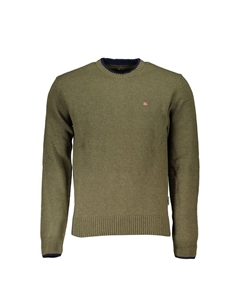 Зеленый мужской свитер из ткани Napapijri