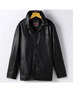 Кожаное автомобильное пальто Big & Tall , черный Excelled