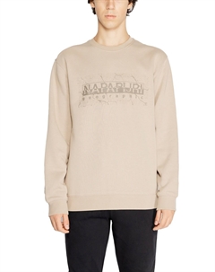 Свитшот мужской с большим логотипом, бежевый Napapijri