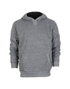 Мужской вязаный пуловер с капюшоном на мягкой бархатной подкладке, цвет Melange Charcoal Gioberti