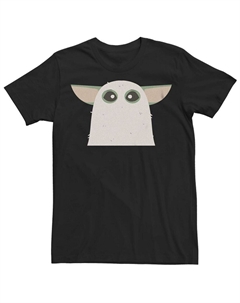 Мужская футболка с рисунком «Звездные войны, мандалорец, Хэллоуин, костюм призрака Грогу», черный Licensed character