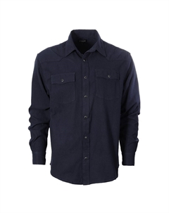 Мужская фланелевая рубашка в клетку в стиле вестерн с защелкивающимися пуговицами, цвет Heather Navy Gioberti