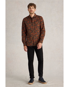 Рубашка с цветочным принтом, коричневый White stuff