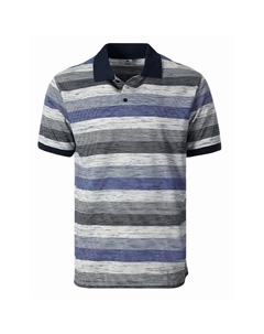 Мужская рубашка-поло стандартного кроя в полоску Club Stripe, синий Gioberti