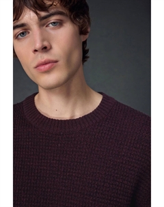 Джемпер с круглым вырезом и текстурированной вафельной отделкой, стандартного кроя, красный Next