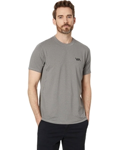 Футболка Sport Vent Stripe Short Sleeve Tee, цвет Heather Grey Stripe Rvca
