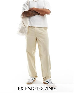 Светло-коричневые мешковатые брюки DESIGN Asos