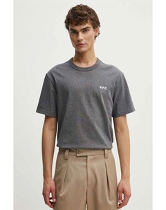 Хлопковая футболка свободного кроя petit vpc, серый A.p.c.