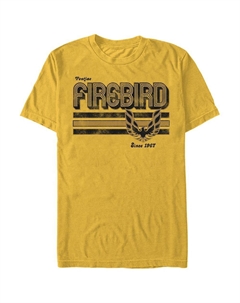 Мужская футболка с рисунком Pontiac Firebird, золотой Licensed character