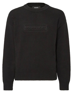 Джемпер с логотипом, черный Dsquared2