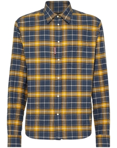 Клетчатая рубашка с длинными рукавами, желтый Dsquared2