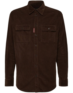 Вельветовая рубашка с длинными рукавами, коричневый Dsquared2