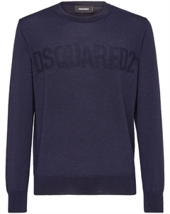 Джемпер с логотипом, синий Dsquared2
