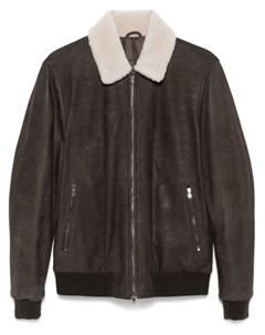 Кожаный бомбер, коричневый Barba