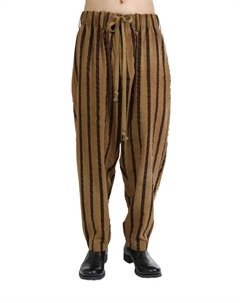 Полосатые свободные брюки, коричневый Uma wang
