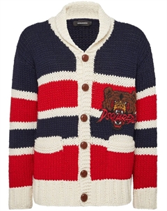 Кардиган на молнии с логотипом, синий Dsquared2