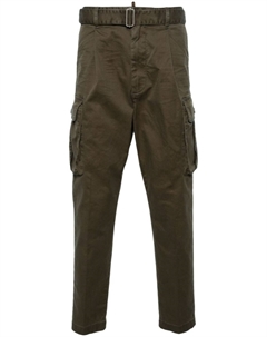 Брюки-карго из хлопка зауженного покроя, зеленый Dsquared2