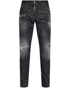 Рваные узкие джинсы, серый Dsquared2