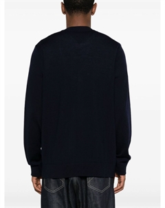 Шерстяной кардиган с вышитым логотипом, синий A.p.c.