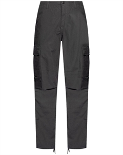 Брюки карго из хлопка с аппликацией логотипа, серый Carhartt wip