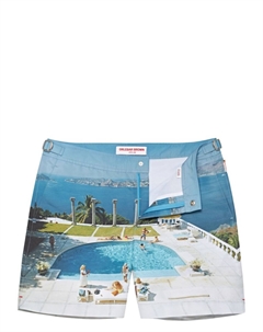 Плавки-шорты с принтом Bulldog Photographic, синий Orlebar brown