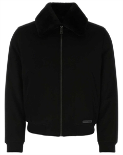 Кашемировая куртка-бомбер, черный Prada