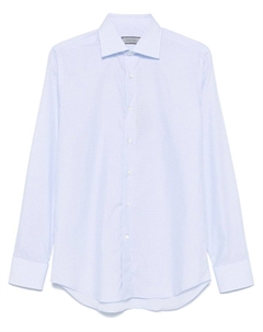 Рубашка в клетку гингем, синий Canali