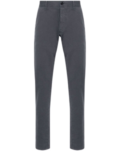 Брюки с вышитым логотипом, серый Incotex