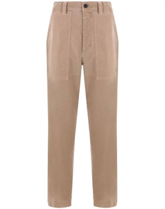 Брюки прямого покроя, окрашенные в готовом виде, нейтральный цвет Incotex