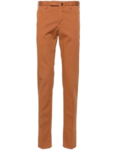 Зауженные брюки чинос средней посадки, коричневый Incotex