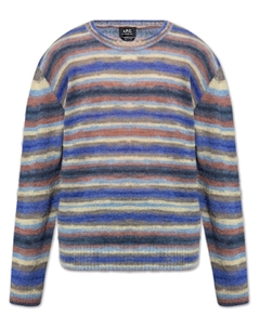 Полосатый мохеровый джемпер, синий A.p.c.