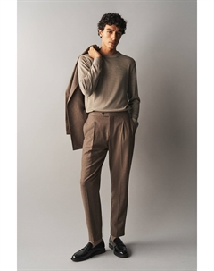 Шерстяной свитер приталенного кроя, серый H&m